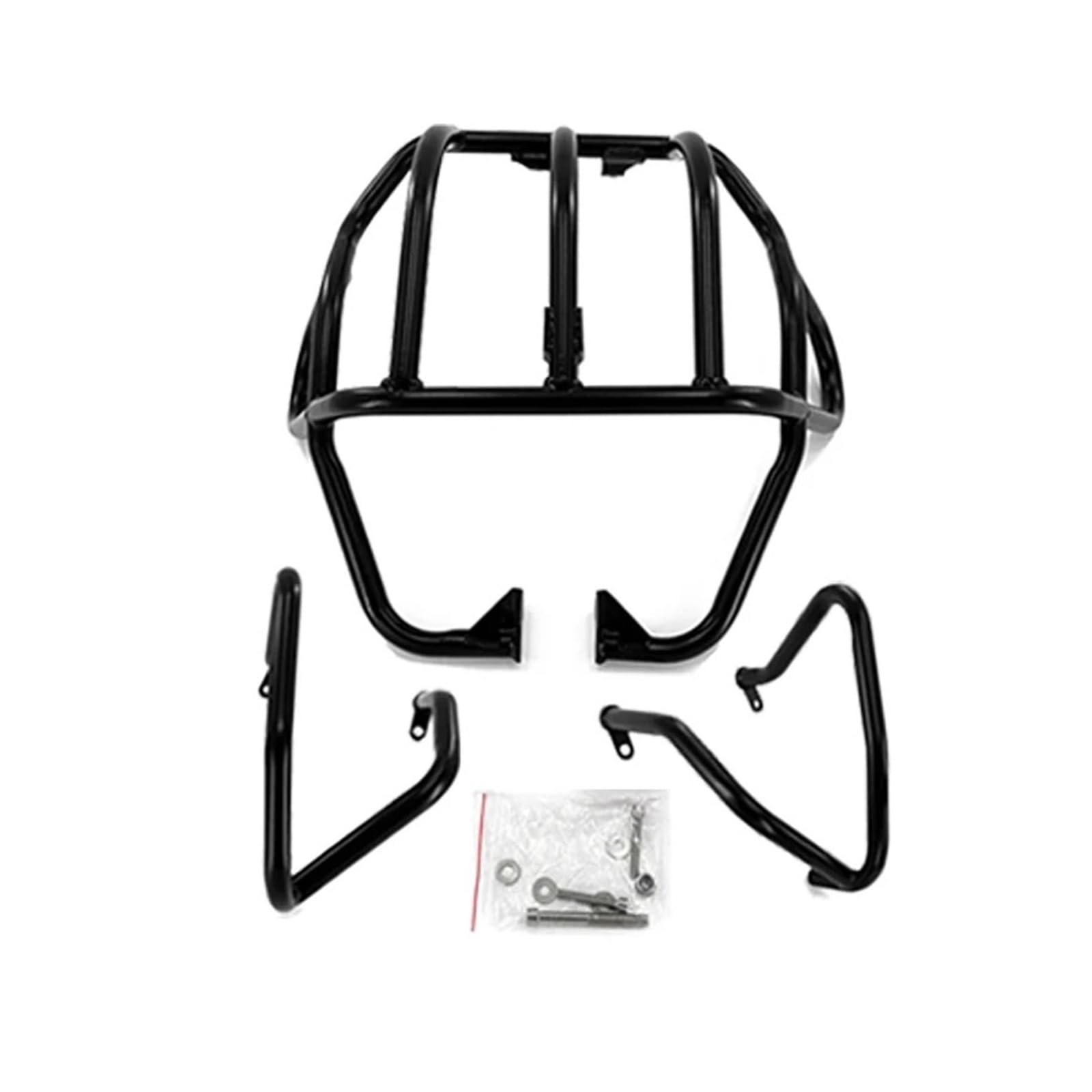 Für BMW F 650 GS Dakar 2000 2001 2002 2003-2007 Motorradzubehör Oberer + Unterer Motorschutzbügel Crash Bar Highway Protector Highway Sturzbügel Motorschutz(Black Upper)