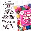 Adeweave 1.5 Inch Pom poms –100 Soft and Fluffy Craft Pom Pom Balls – Multicolor Craft Supplies Pompoms for Arts and Crafts in a Reusable Box, Large Puff Ball Ideal for DIY and School Activities #4