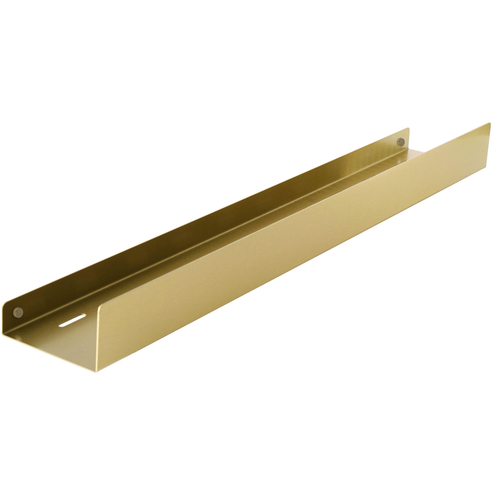 Rea Estante de baño Sf04-600-Bg Brushed Gold, Práctico y Elegante, para organizar Tus Esenciales de Aseo - 60X9X5CM