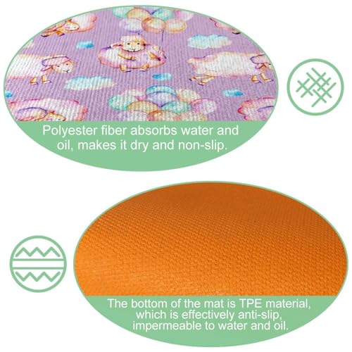 Lot de 2 tapis de cuisine mouton et nuages pour créer un cocon chaleureux