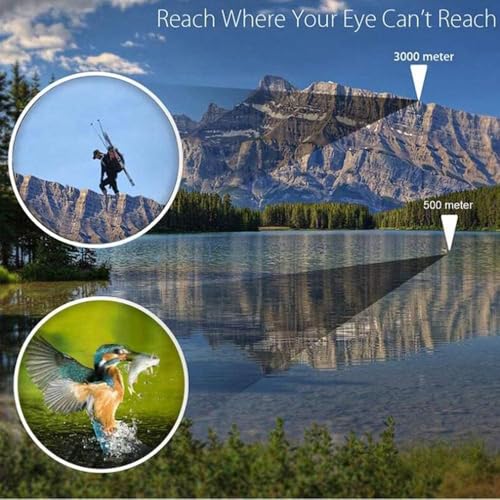 Image of 60x60 High Power Binoculars for Adults | Long Range Waterproof Telescope with Night Vision | HD Optics for Bird Watching, Travel, Trekking & Outdoor Sports | with Carry Case & Strap