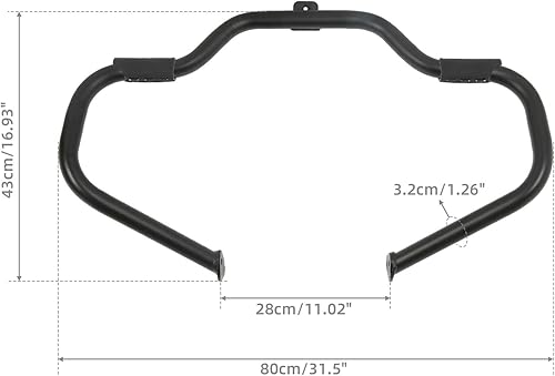 Miniatura 2 de TCMT - Barra de bloqueo de seguridad para motor para Harley Electra Glide Road King 1997-2020, Negro