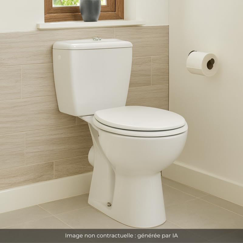 Lot de 2 WC à poser sortie horizontale JACOB DELAFON Eolia avec abattant