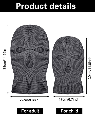 Satinior 2-Hole Knitted Full Face Cover Ski Neck Gaiter, Winter Balaclava Warm Knit Beanie For Outdoor Sports #TOP2