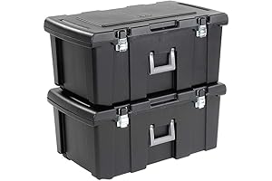 Sterilite 16 Gallon Lockable Footlocker with Wheels (2 Pack), Keep Essentials Secure