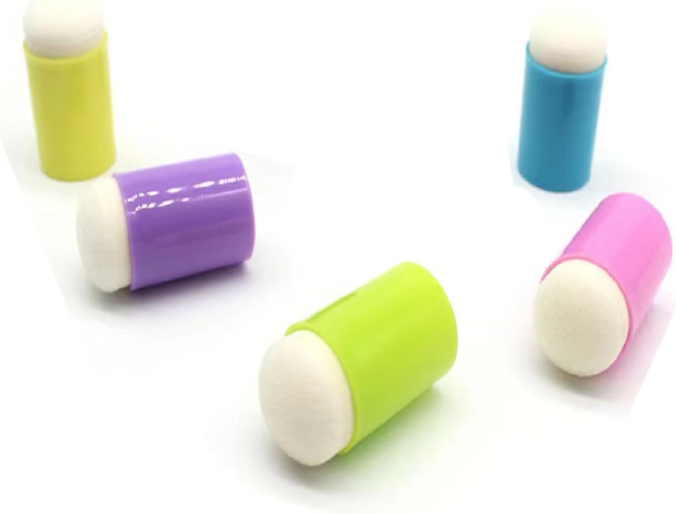 40pcs Finger Sponge Daubers with Storage Case Colorful Craft Drawing Sponge Dauber Set Sponge Daubers for Painting Art Ink Crafts Chalk Card Making