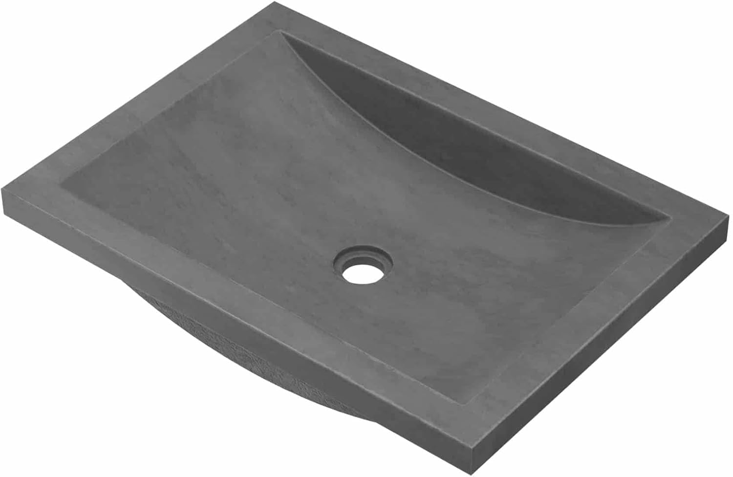 Native Trails NSL2014-A Cabrillo Native Stone Dual-Mount Bathroom Sink, Ash