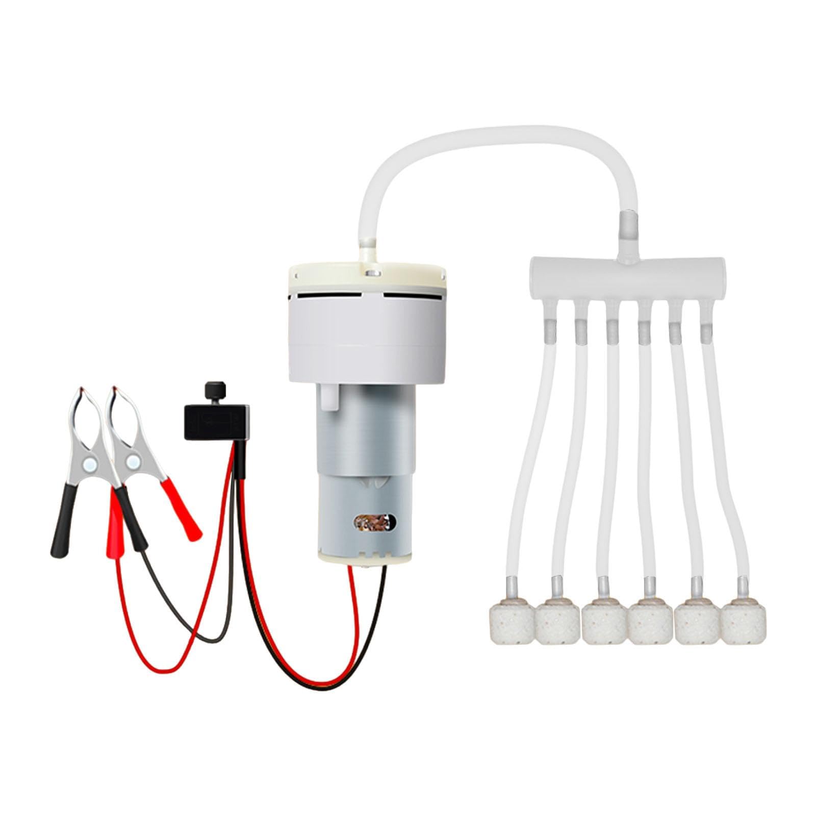 Mini Pompa Acquario Aeratore Portatile Silenzioso Bubbler Materiale PP Accessori Adatta per Pesci Auto Ambienti Ridotti Applicazioni Esterne, Stile 2