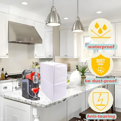 Image of Ninja Slushie Machine Cover Accessories with 2 Pcs Wire Miracle Cleaning Cloths, Open Bottom for Easy Use Suitable for Ninja Slush FS301C /FS301 /FS300（Silver）
