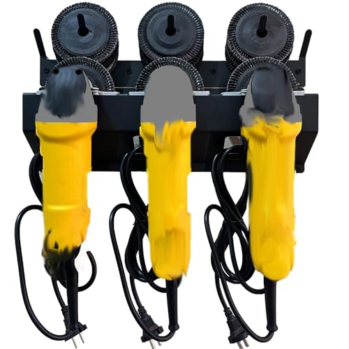 Gijok Angle Grinder Holder 3 Bay with Discs Hook Rack