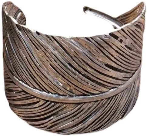 Elegant 925 Sterling Silver Feather Style Charms Wrist Bracelet Open Bangle Cuff KL2238 Affordable Matching Bracelets Elegant Accessories Daily Wear Jewelry Sleek Minimalist Designs