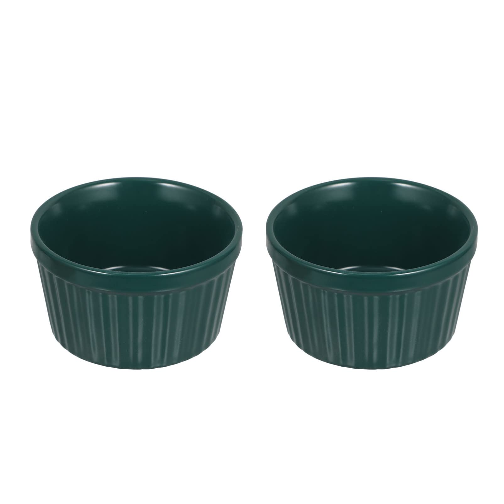 Ramequins en Céramique Plats en Porcelaine: Tasses à Cuisson à la Crème de Dessert 2 Pièces Bols à Pudding Ronds en Céramique Ramequins Ustensiles de Cuisson pour la Cuisson Servir Crème Brûlée Gâteau