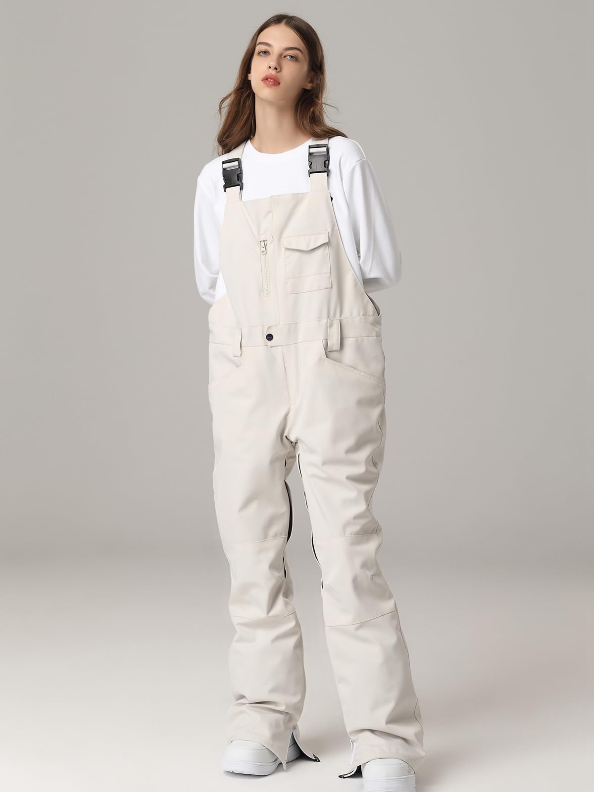 HOUZONIY Pantaloni da Sci da Donna, Bavaglino da Neve, Impermeabili, Antivento, isolati, Resistenti all'Usura, Salopette, Escursionismo, Arrampicata