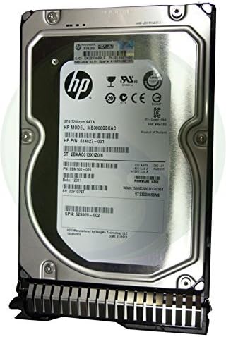 HP MB3000GBKAC 3TB 7.2K 3.5 6G SATA HTPLG MDL HDD SMART (Renewed)