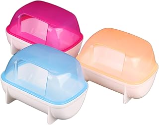 FRCOLOR 3stücke Hamster Badezimmer Teiliges Sandbad Aus Strapazierfähigem Transparente Badewanne Für Hamster Praktisches Zubehör Für Kleintierpflege product image
