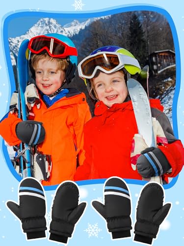 Image of SATINIOR 6 Pairs Kids Snow Mittens