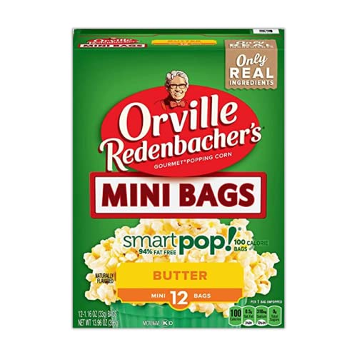Microwave Popcorn Mini Bags Bundle. Includes One Box Of Orville Redenbacher Smart Pop Butter Popcorn In Mini Bags And A Bellatavo Fridge Magnet! 1 Box Contains 12 Mini Bags Of Butter Popcorn. #TOP4
