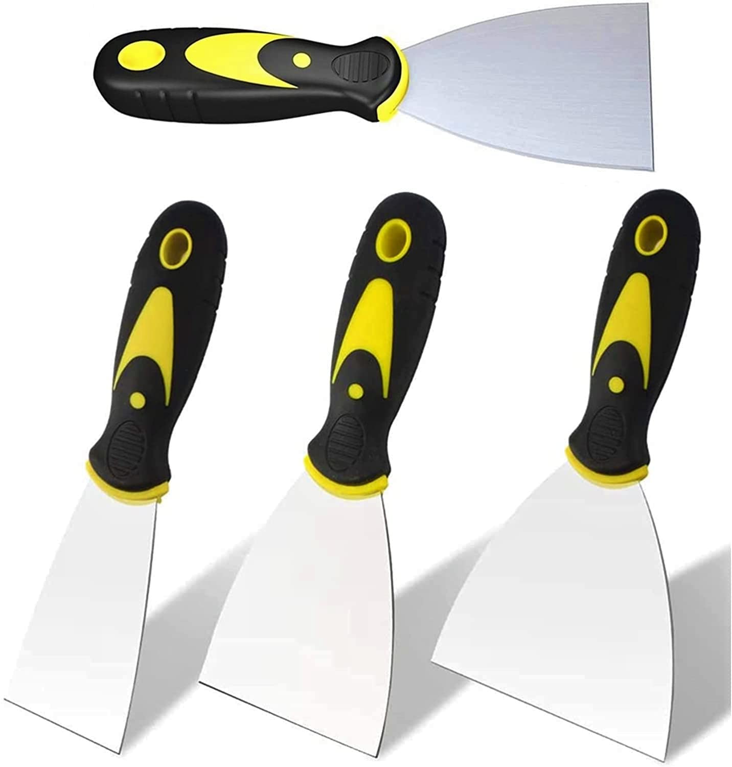 HiFam Putty Knife Set, Putty Knives, Metal Scrapers, Putty Scrapers for Drywall, Decals, Patching and Painting (4 Pack, 5", 4", 3", 2" Wide) (B09VGJY44W) Amazon Price History, Amazon Price Tracker