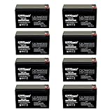 ExpertPower EXP1280 - (8 Pack) 12V 8AH SLA AGM Rechargeable 12V Battery for Ride on Toys, APC Backup UPS Battery Replacement, 12 Volt Batteries for Alarm, Replaces UB1280 with F2 Terminals