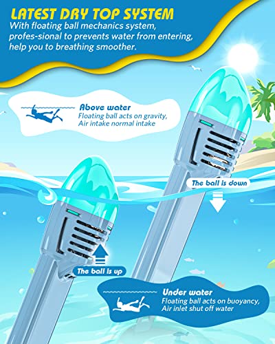 Image of QingSong Kids Snorkel Mask Full Face, Snorkeling Set with Camera Mount, 180 Degree Panoramic View Snorkeling Gear Anti-Fog Anti-Leak