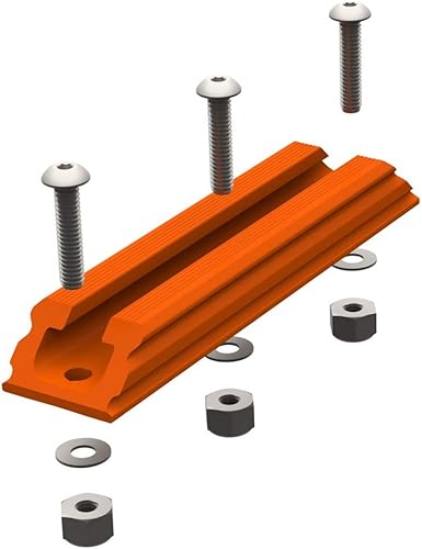 Miniatura 5 de YakAttack GTSL90 GearTrac - 8 pulgadas naranja Sistema de riel de engranajes de kayak de polímero Compatible con herrajes de pista de 1/2