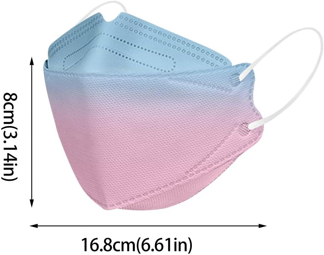 DOUHEN 50 Pack Kids KF94 Face Mask, 4 Ply Kids Disposable Face Bandanas Colorful Printed for Children Boys Girls (Tie Dye) : Clothing, Shoes & Jewelry