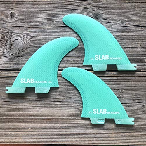 Slab-Surf Fins Thruster hexacore Water Green 2 tabs Clic (L)