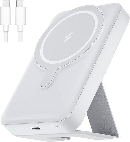 LVFAN Cargador portátil inalámbrico magnético cargador portátil de 10000 mAh cargador inalámbrico de 15 W carga rápida inalámbrica PD de 22 W USB-C