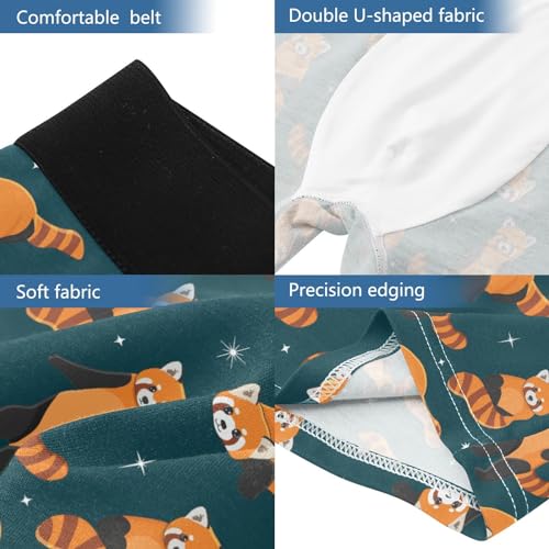 Men's Underwear Cartoon Red Panda Boxer Briefs Soft Comfort Short Leg Trunks S-XXL4