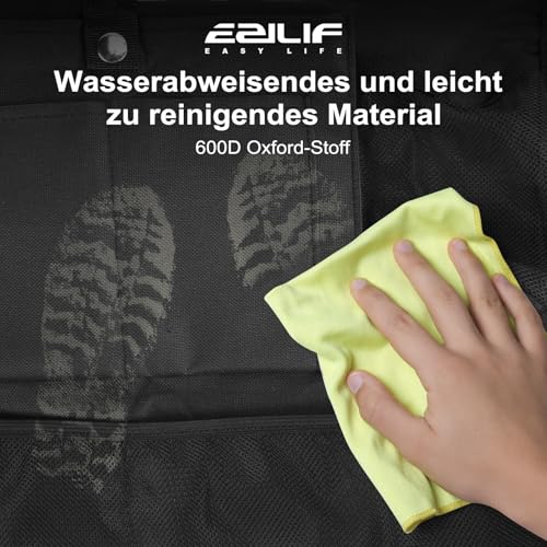 Ezilif Rückenlehnenschutz Auto Kinder Stärke-Upgrade, Autositz Organizer mit 10 Aufbewahrungsbeuteln, Auto Organizer Kinder Leicht Zu Reinigen, Wasserdichter für Rücksitz organizer (1 Stück)