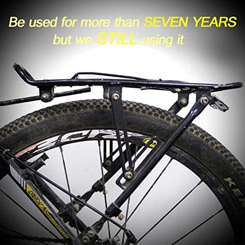 2025 Upgraded ZTZ Generies Biking Universal Adjustable Bike Rear Rack, Bike Carrier Rack with Quick Release Road Bicycle Rear Racks 110-165 lbs Capacity Universal, compatiable with Most of Bikes