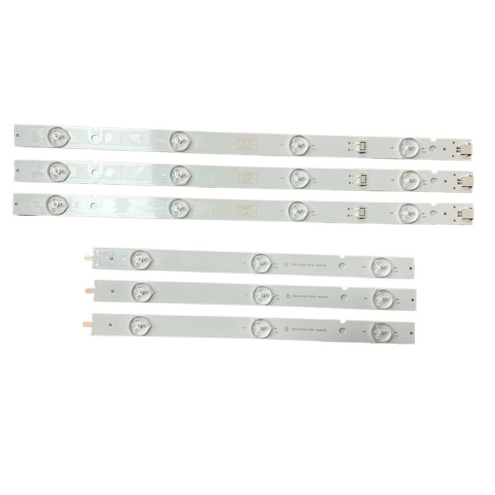 Bande de rétroéclairage LED Compatible Fit for Erisson 32LES71T2 32LES70T2, Compatible Fit for Supra STV-LC32T650 5800-W32001-3P00 Ver00.00 LC320DXJ-SFA2 RDL320HY(6 PCS for 2 TV)