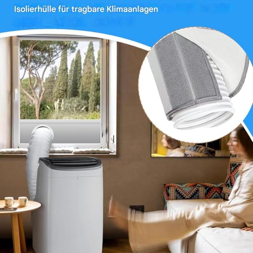 Couvercle de tuyau de climatisation portable avec manchon d'isolation universel pour voiture