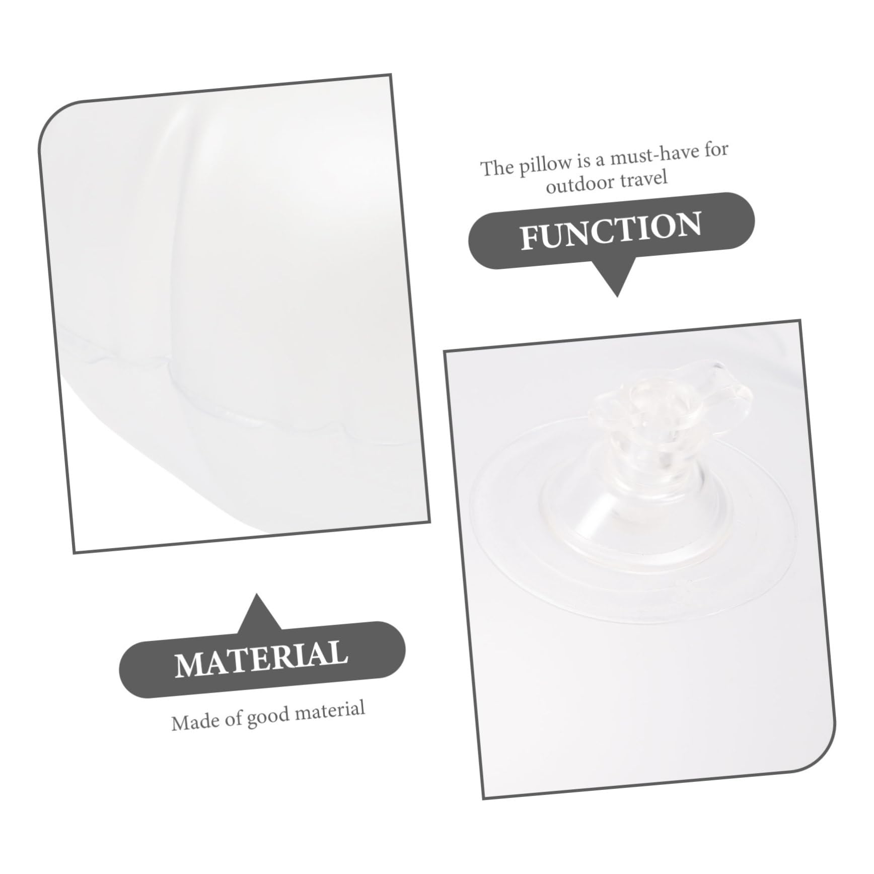 2piezas Cojín Inflable Transparente para Sofá Almohada De Soporte para Cuello y Espalda para y Relleno De Almohada Portátil y Práctico