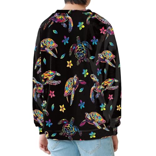 Hawapod Kids Sweatshirts Animal Pattern Long Sleeve Crewneck Pullover Cozy Spring Fall Sweatshirt Graphic For Boys Girls 6