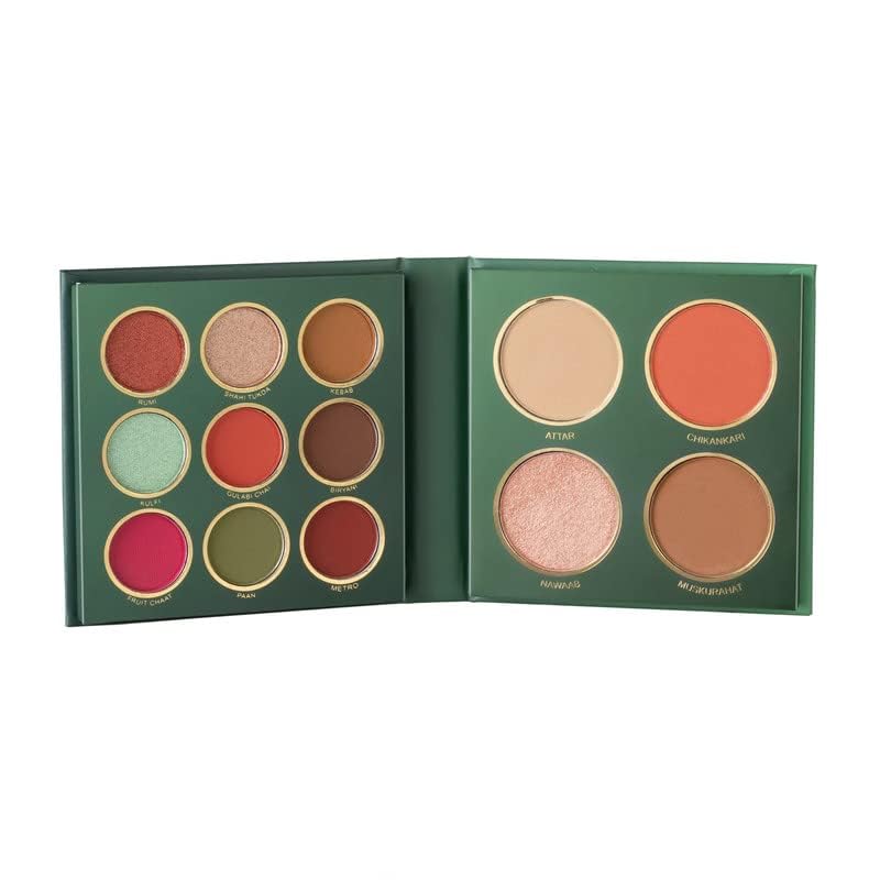 The City Paradise Makeup Kit | Highly Pigmented and Blendable | 9 Eyeshadow Palette with 1 Highlighter, Blusher, Bronzer & Compact Powder each (16.0 gm) (05-Lucknow) SH-7711-MR-picture-50