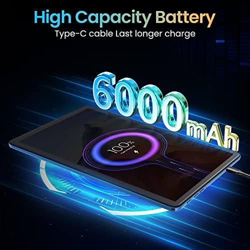 Kinstone Gaming Tablet,10.1 Inch Android 12 Tablets With Mtk 8183 2.0Ghz Octa-Core Processor,Dual Camera 5Mp, 6Gb Ram+128Gb Rom+1Tb Expandable,6000Mah Long Battery Life,2.4+5G Wifi+Bt 5.0(Gray) #TOP6