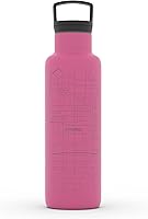 Vista 42 de Well Told Botella de agua aislada con mapa de Washington DC grabado, botella de acero inoxidable grabada (21 onzas, blanco) botella aislada de mapa