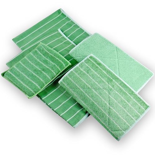 Strapure Chiffons Microfibre Bambou sans Trace – Lot de 5 Lingettes Ultra Absorbantes pour Vitres, INOX, Cuisine, Voiture