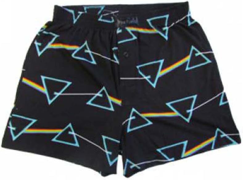 Philcos Men's Pink Floyd Prism Pattern Boxer Shorts / Underwear (Medium)