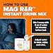 SaltWrap Mag R&R Instant Drink Mix - Sugar-Free Nighttime Magnesium Glycinate Powder with Stevia & FiberSMART® - Muscle Cramp & Leg Cramps Relief, Sleep & Relaxation Support - 30 Servings