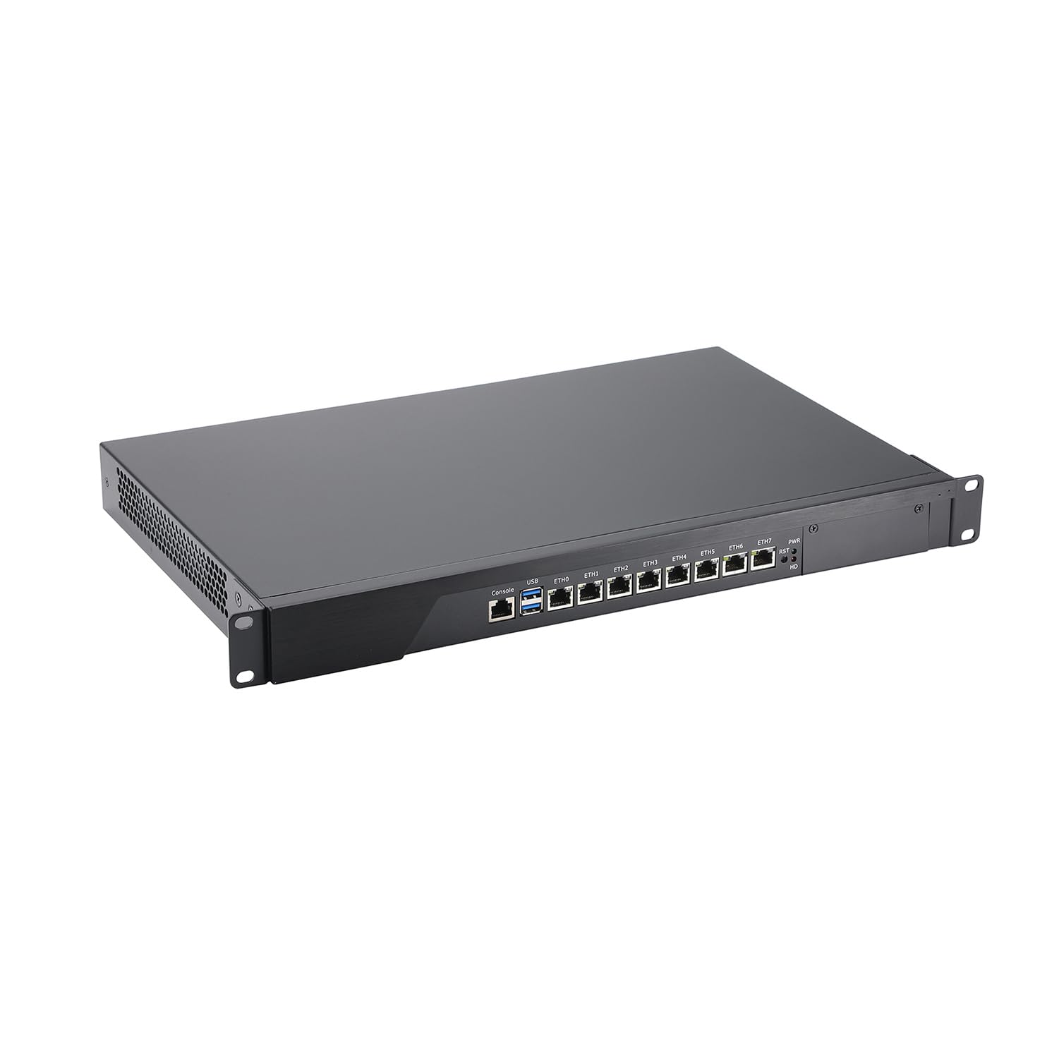 Firewall, VPN, 19 Inch 1U Rackmount Network Appliance, Mikrotik, PFSense, Untangle, OPNsense, Core I7 4770, RS44, AES-NI, 8 x LAN, Console, VGA, 16G RAM, 64G SSD