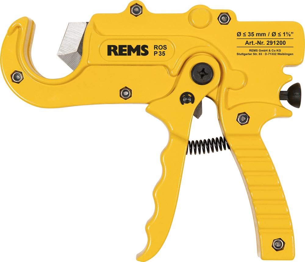 Rems ROS P 35 A 291220 Single-Handed Pipe Shears with Automatic Quick Return for Plastic and Composite Pipes Diameter 35 mm - Image 3