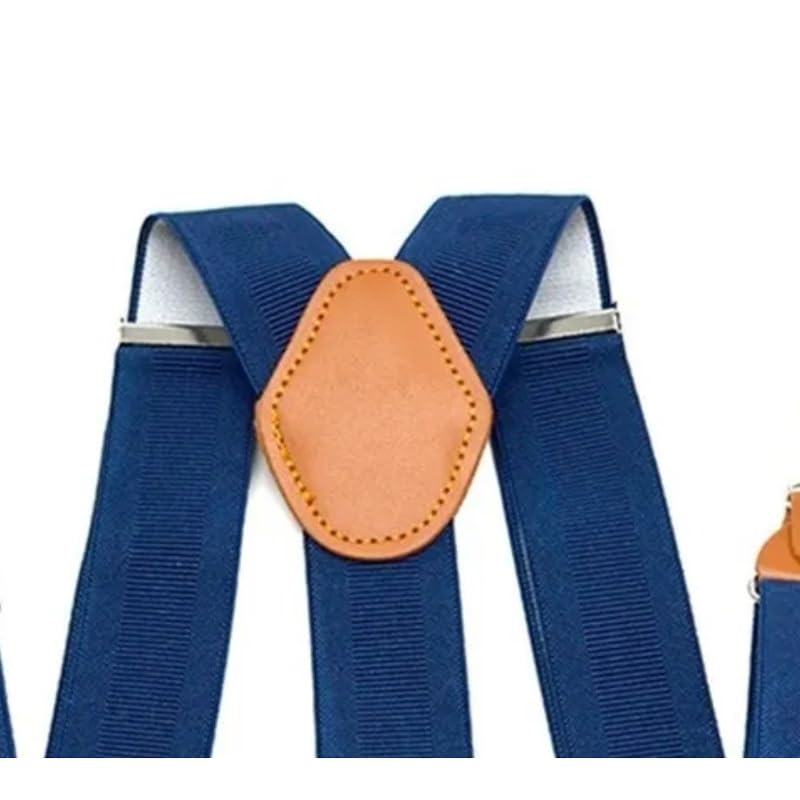 Tirantes hombres sólidos para pantalón con bandas elásticas ajustables de adulto 6