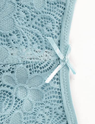 Kiench Teens Lace Thongs T Back Junior Girls' Low Waist See Through Panties 6-Pack3