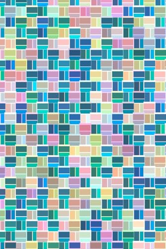Libreta Geométrica Multicolor: Cuaderno con Líneas y Patrón de Rectángulos Coloridos (Spanish Edition)