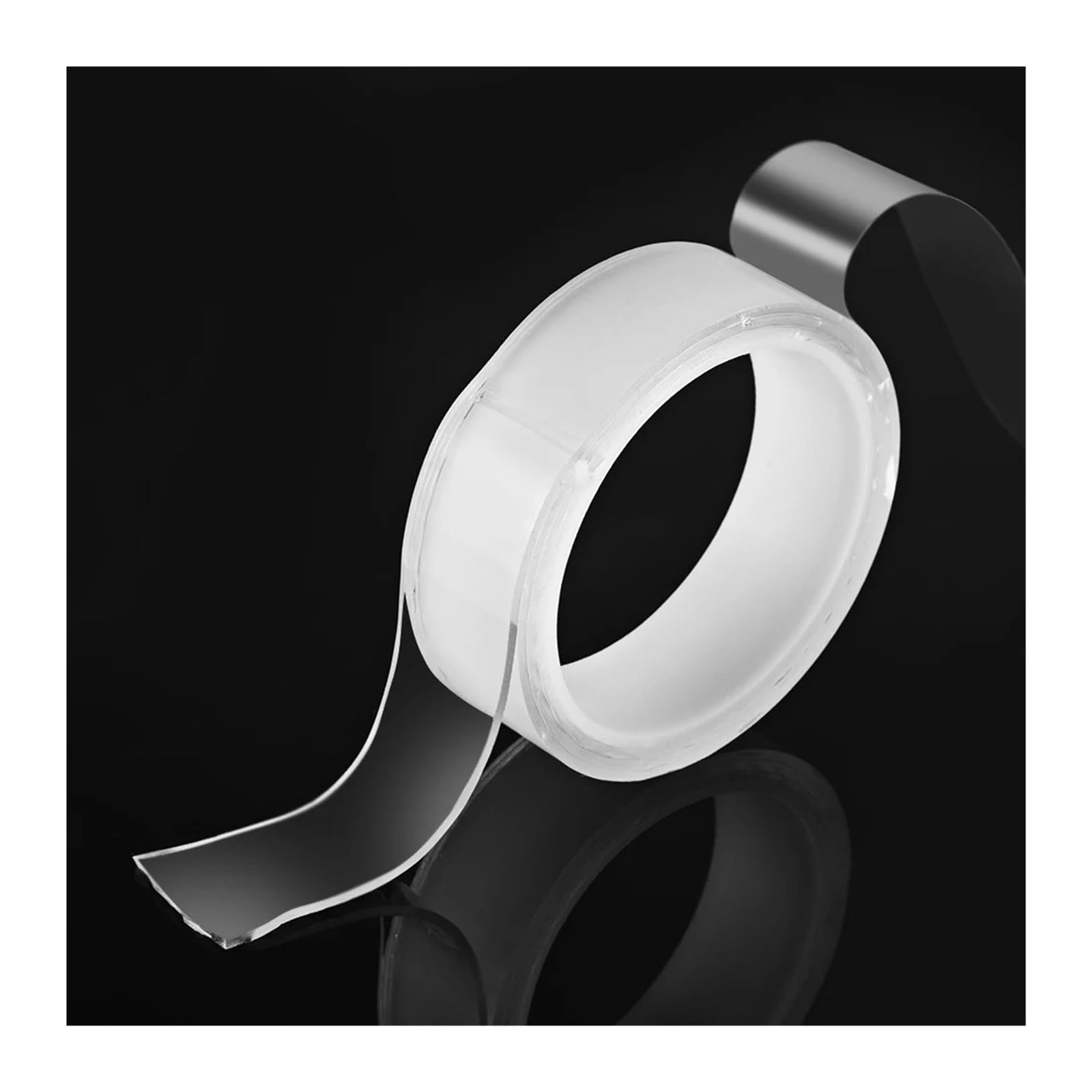 Nastro adesivo biadesivo trasparente, Nastro biadesivo lavabile senza tracce, rimovibile, riutilizzabile, antiscivolo, in gel trasparente, 10/30 mm, 1 m, 2 mm(30mm 1m)