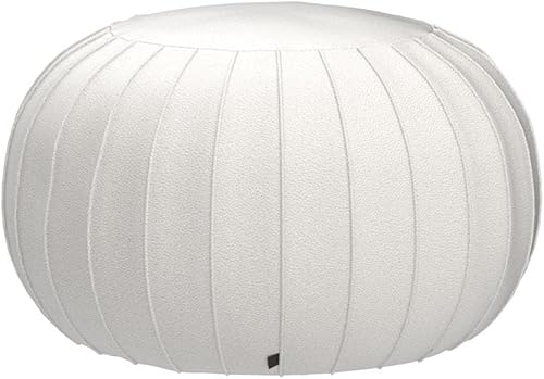 Miniatura 4 de Thgonwid - Reposapiés de gamuza sintética hecho a mano con puf otomano de 23 x 14 in, reposapiés redondo para sala, dormitorio y debajo de la mesa,