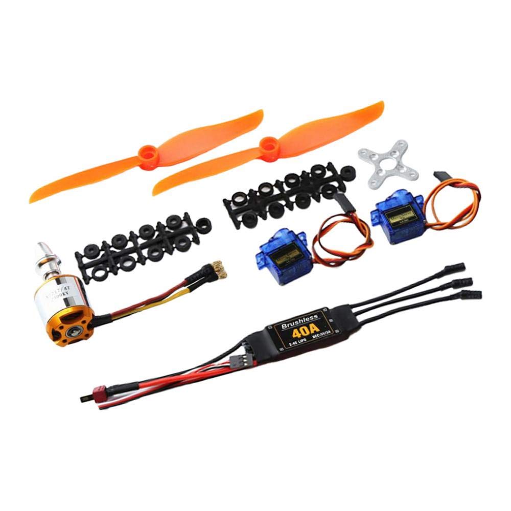 RC 2300KV silnik bezszczotkowy 40A ESC + śmigło do części samolotu RC