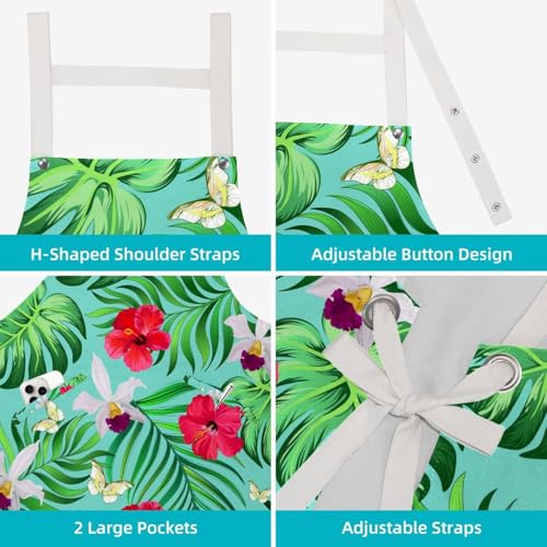 Tablier de serveuse tropical pour le service en bistrot et bar
